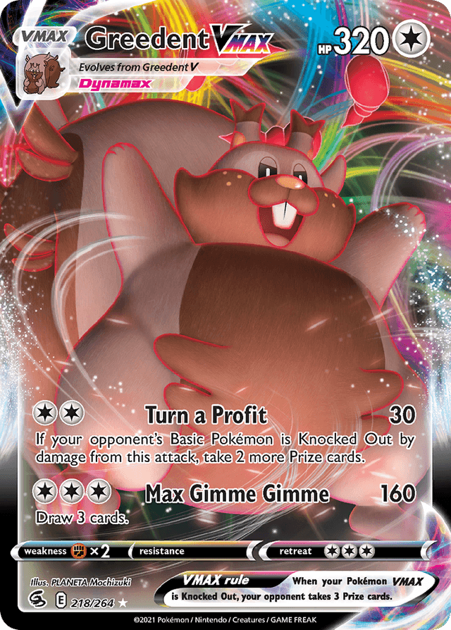 Greedent VMAX — Fusion Strike #218