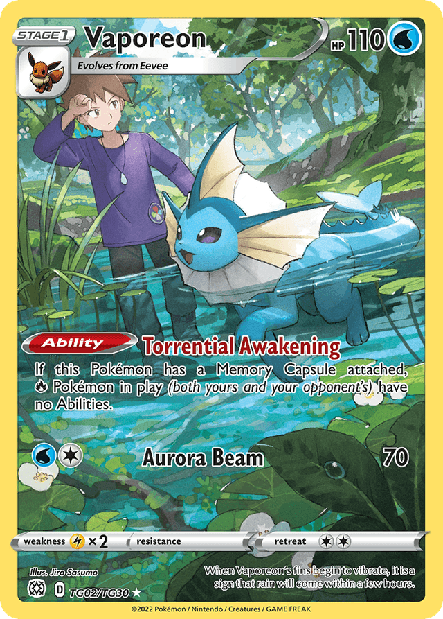Vaporeon — Brilliant Stars Trainer Gallery #TG02