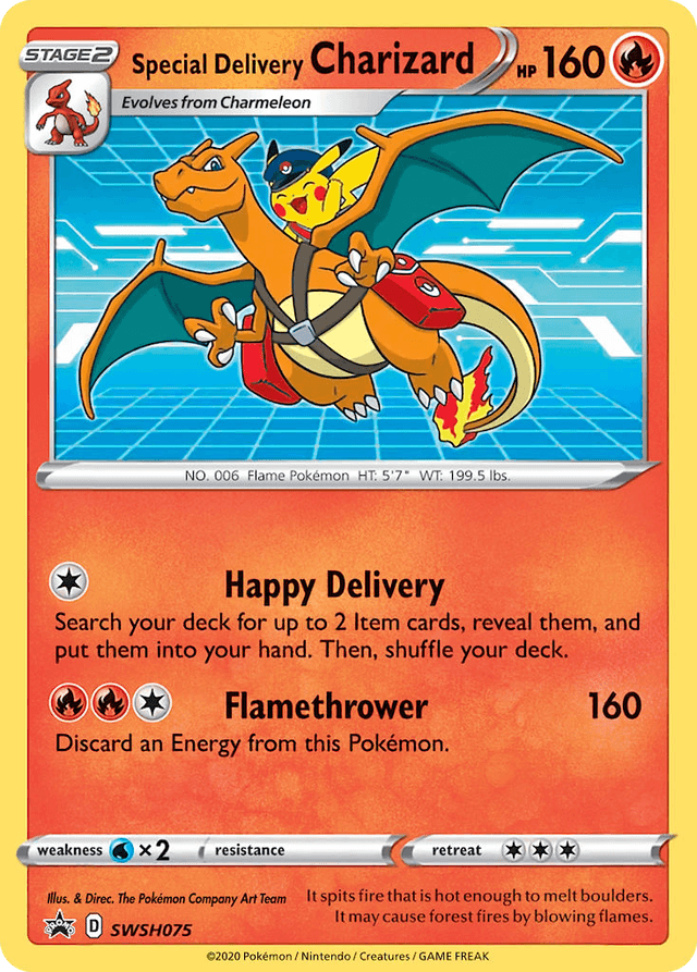 Special Delivery Charizard — SWSH Black Star Promos #SWSH075