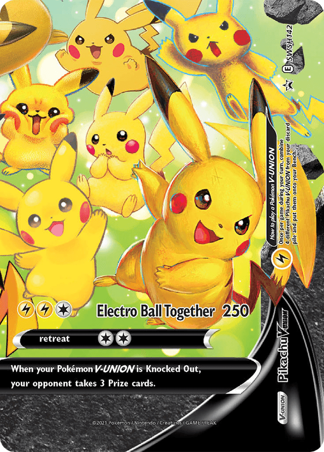 Pikachu V-UNION — SWSH Black Star Promos #SWSH142