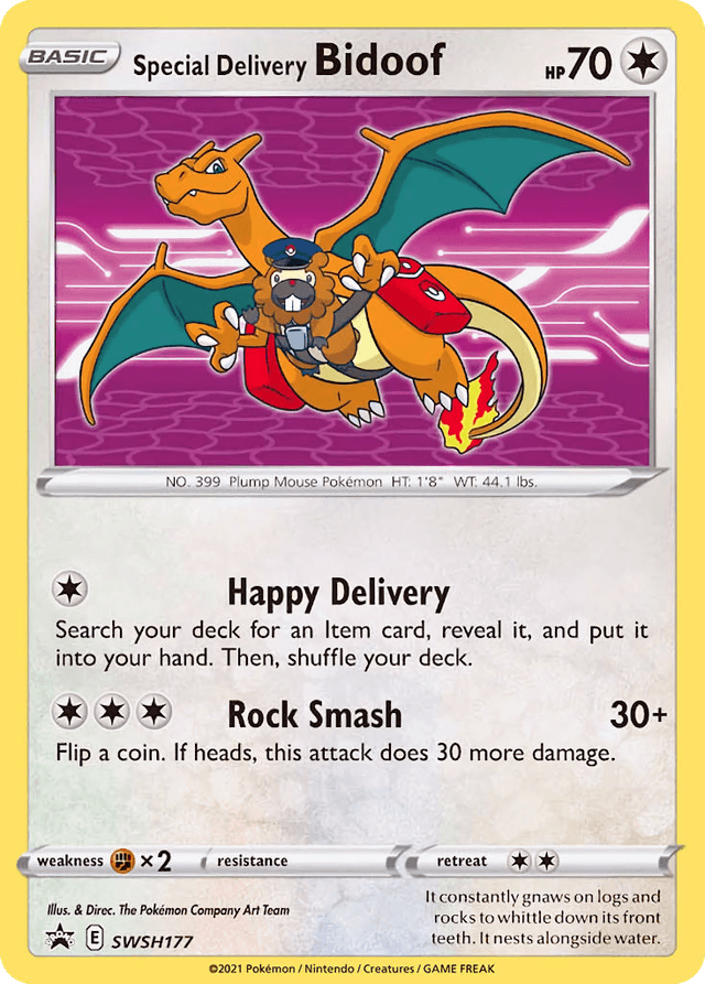 Special Delivery Bidoof — SWSH Black Star Promos #SWSH177