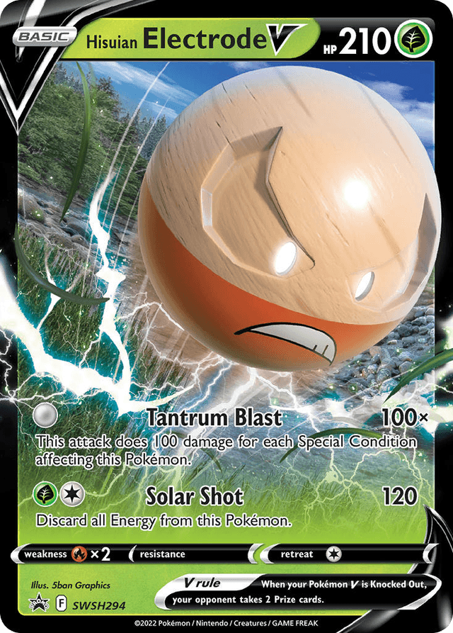 Hisuian Electrode V — SWSH Black Star Promos #SWSH294