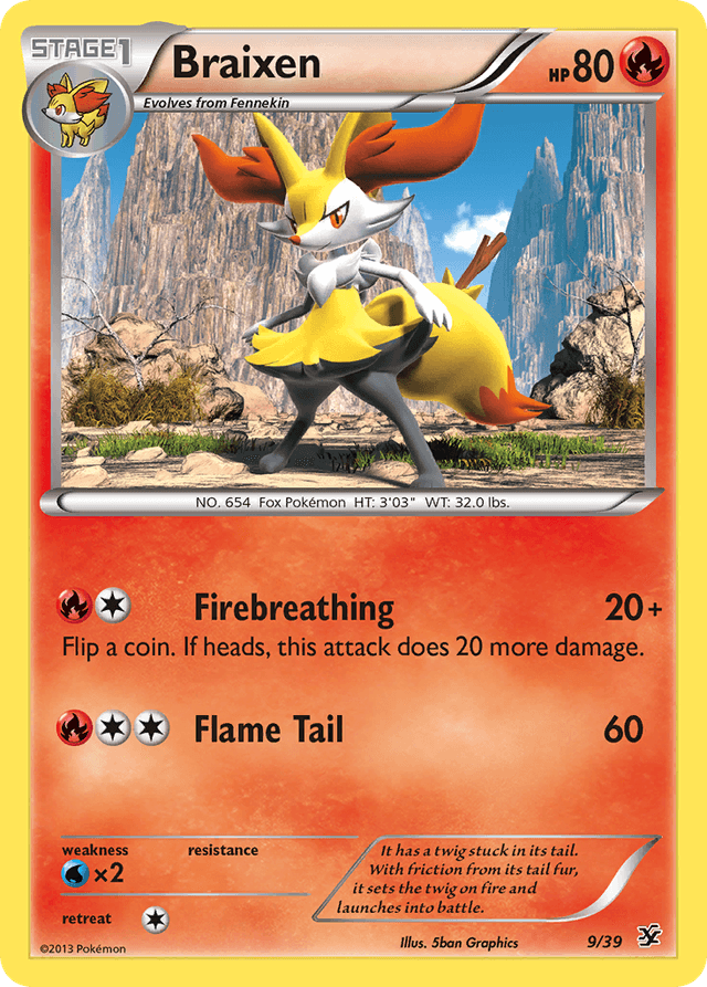 Braixen — Kalos Starter Set #9
