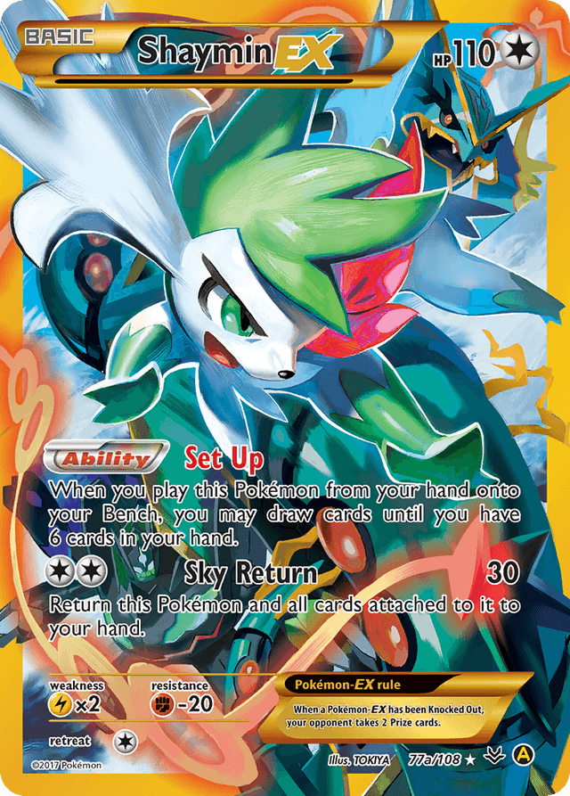 Shaymin-EX — Roaring Skies #77a