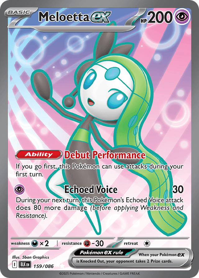 Meloetta ex — Black Bolt #159